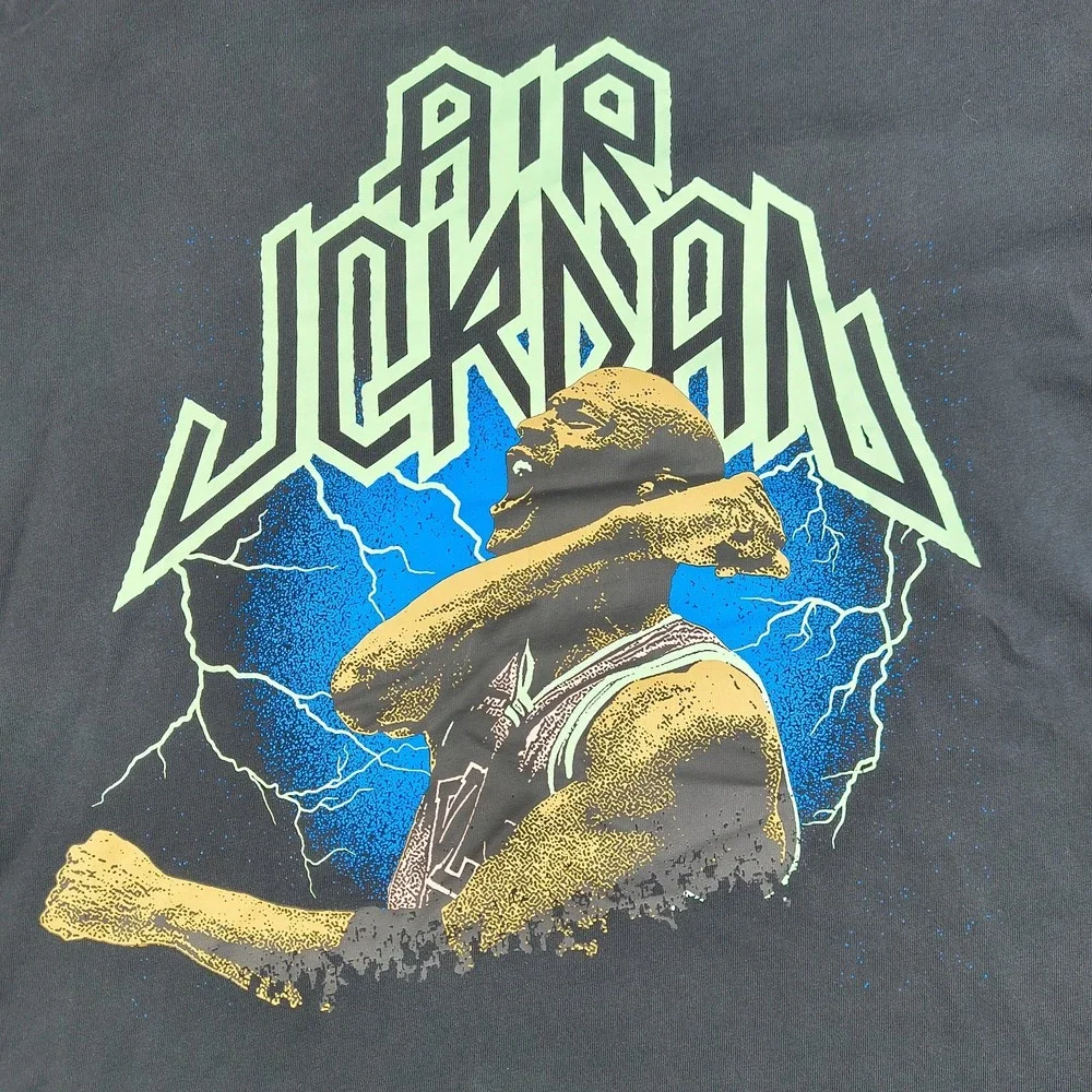 Air Jordan Shirt Mens XXL Nike Michael‎ Jordan Lightening Heavy Metal Dri Fit